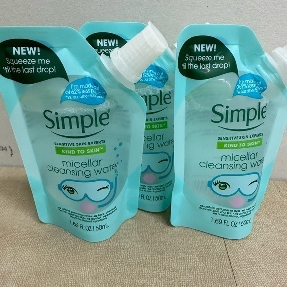 Simple Micellar Water Travel Size - Lot of 3 - Picture 1 of 3